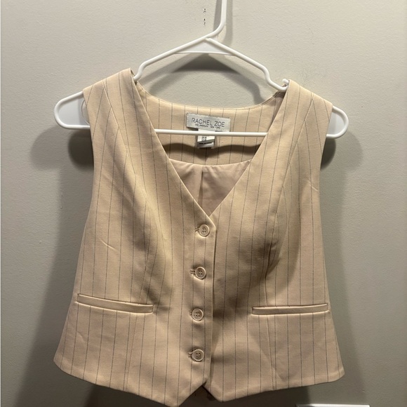 Rachel Zoe Posh Pinstripe Tailored Vest - Picture 2 of 6